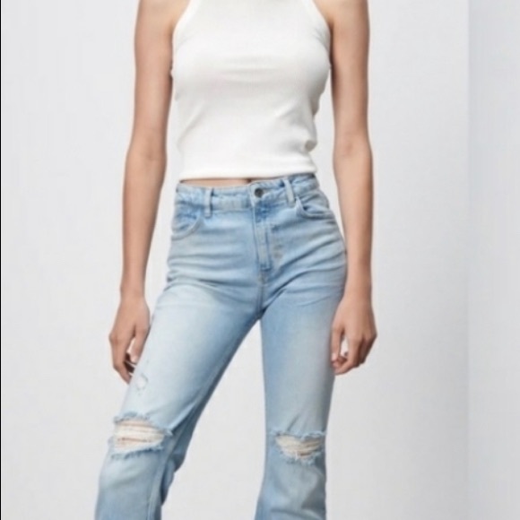 Zara high rise stretch ripped Jeans - Picture 7 of 15